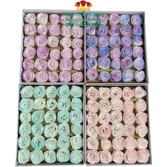 Đầu Bông Nhũ Kim Tuyến Loang Màu 30 Bông Cao Cấp - Sỉ Phụ Kiện Hoa Đầu Bông Nhũ Kim Tuyến Loang Màu 30 Bông Cao Cấp