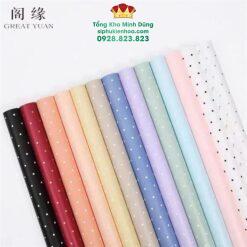 Giấy 1 Mặt Họa Tiết Chấm Bi Cao Cấp