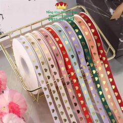 Ruy Băng 1Cm Tim Nhũ Đồng Cao Cấp