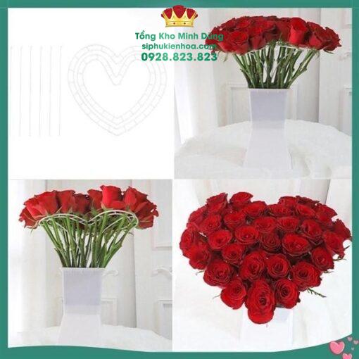 Khung Tim Nhựa Bó Hoa Cao Cấp (Set 6 Khung) - Ảnh 2