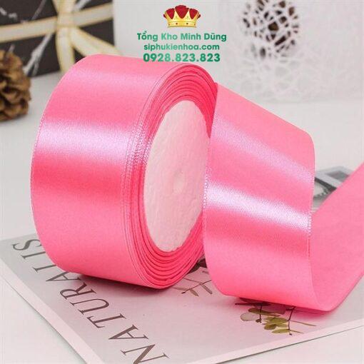 Ruy Băng Lụa Trơn 4Cm Cao Cấp - Ảnh 4