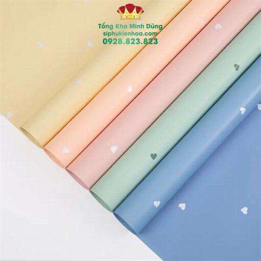 Giấy 1 Mặt Họa Tiết Tim Nhỏ Cao Cấp - Ảnh 3