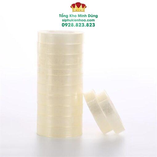 Băng Keo Nhỏ Cao Cấp - Trắng (Cây 10 Cuộn) - Ảnh 4