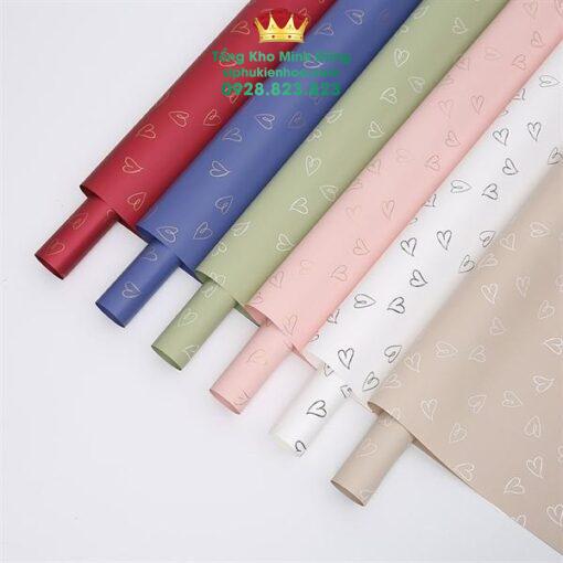 Giấy 1 Mặt Họa Tiết Tim Rỗng Cao Cấp - Ảnh 4