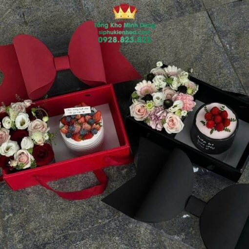 Hộp Mika Nắp Nơ Xốp Cao Cấp (Set 5C) - Ảnh 2