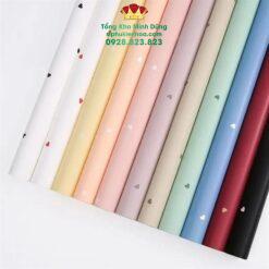 Giấy 1 Mặt Họa Tiết Tim Nhỏ Cao Cấp
