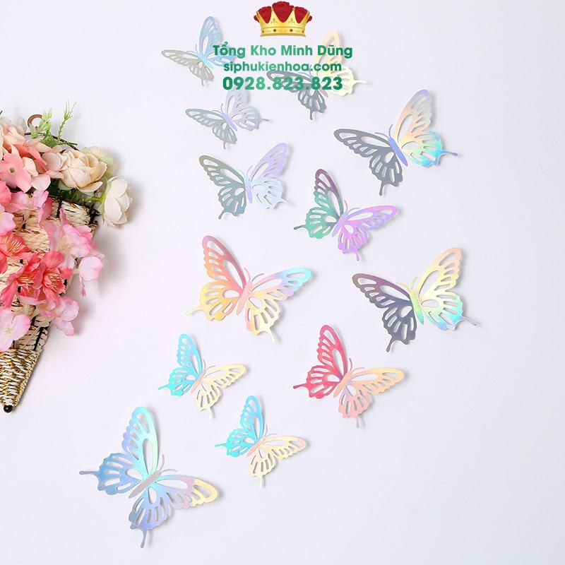 Set Bươm Bướm Trang Trí Cao Cấp - Sỉ Phụ Kiện Hoa Set Bươm Bướm Trang Trí Cao Cấp