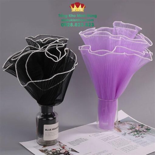 Voan Gợn Sóng Đính Hạt Cao Cấp - Ảnh 2
