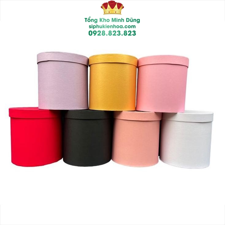 Set 3 Hộp Tròn Cắm Hoa Cao Cấp - Sỉ Phụ Kiện Hoa Set 3 Hộp Tròn Cắm Hoa Cao Cấp - Ảnh 3