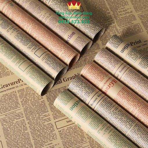 Giấy Báo Có Chữ Gói Hoa Cao Cấp - Sỉ Phụ Kiện Hoa Giấy Báo Có Chữ Gói Hoa Cao Cấp - Ảnh 2