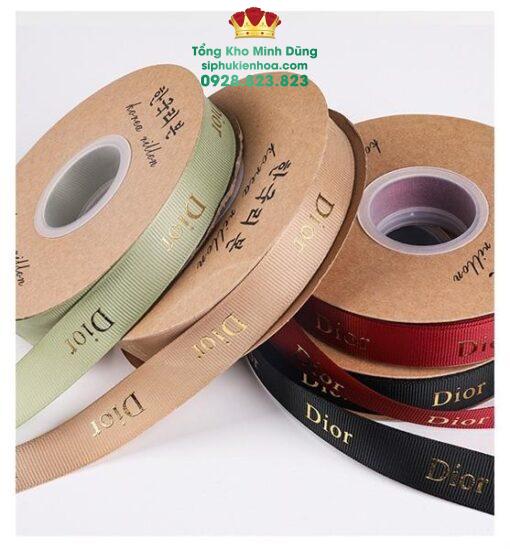 Ruy Băng Chữ Nhũ Vàng Dior Gân Cao Cấp - Ảnh 2