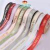 Ruy Băng Chữ Nhũ Vàng 2,5Cm Love Is Eternal Cao Cấp - Sỉ Phụ Kiện Hoa