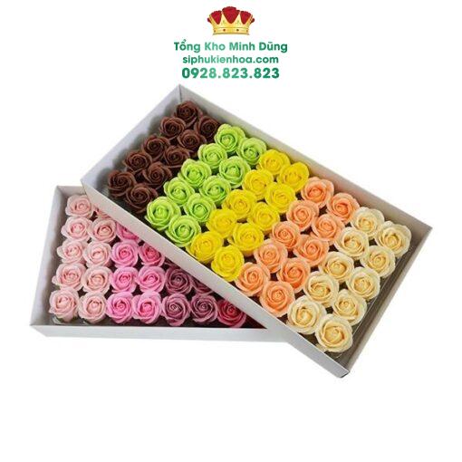 Đầu Bông Hoa Sáp 4 Lớp Cánh Tim Hàn Quốc Cao Cấp - Ảnh 2