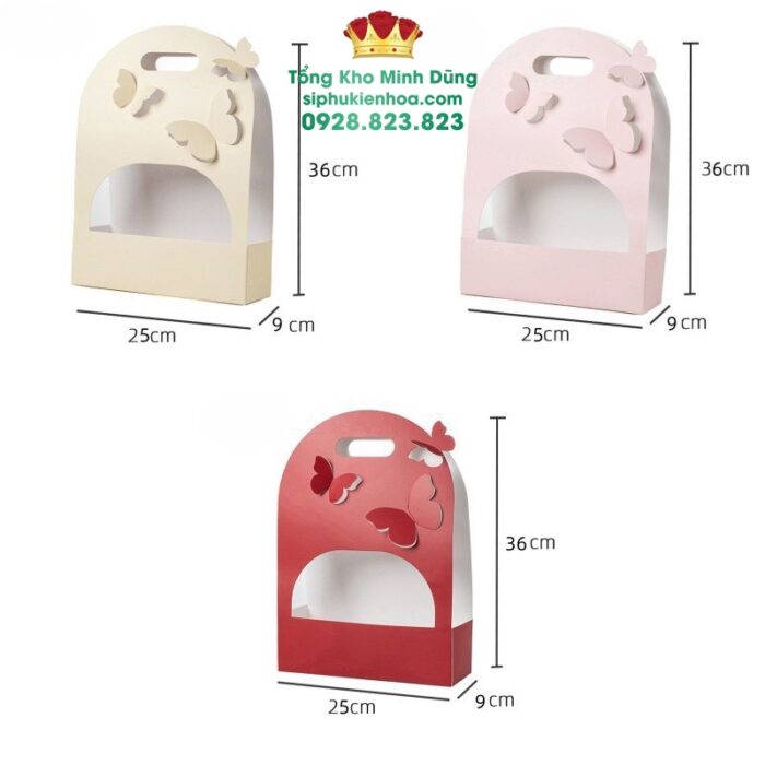 Túi Cắm Hoa Trang Trí Bướm Xinh Cao Cấp (Set 10 Cái)