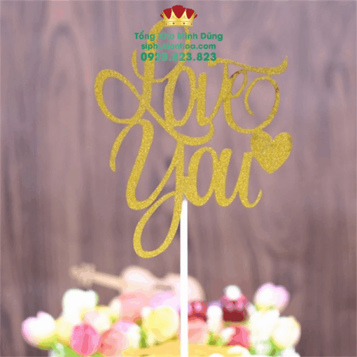 Toper Chữ Love You Cao Cấp (1 Bịch 10 Cái) - Ảnh 3