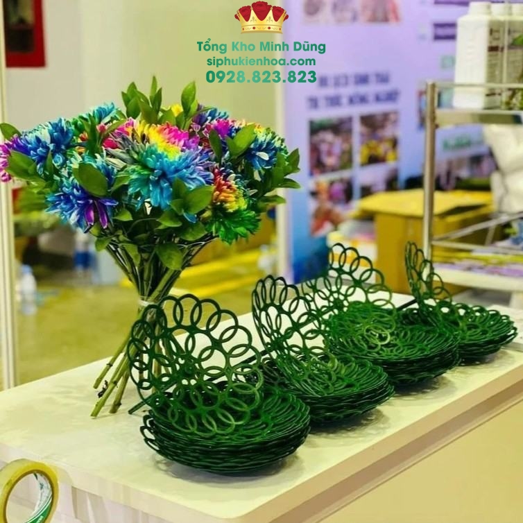 Vĩ Nhựa Tròn Cắm Hoa Cao Cấp (Set 10 Cái) - Sỉ Phụ Kiện Hoa Vĩ Nhựa Tròn Cắm Hoa Cao Cấp (Set 10 Cái) - Ảnh 5