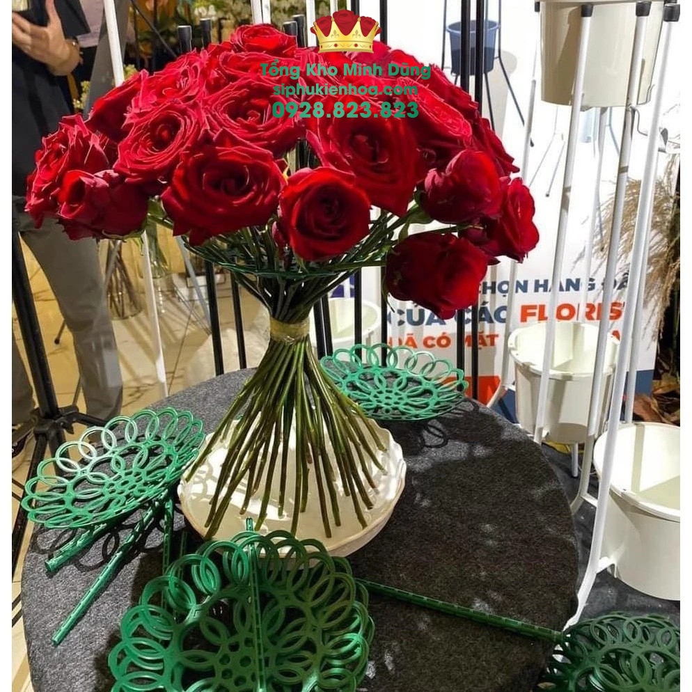 Vĩ Nhựa Tròn Cắm Hoa Cao Cấp (Set 10 Cái) - Sỉ Phụ Kiện Hoa Vĩ Nhựa Tròn Cắm Hoa Cao Cấp (Set 10 Cái) - Ảnh 2