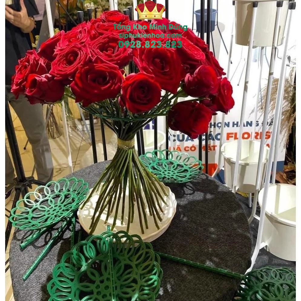 Vĩ Nhựa Tròn Cắm Hoa Cao Cấp (Set 10 Cái) - Sỉ Phụ Kiện Hoa Vĩ Nhựa Tròn Cắm Hoa Cao Cấp (Set 10 Cái) - Ảnh 2