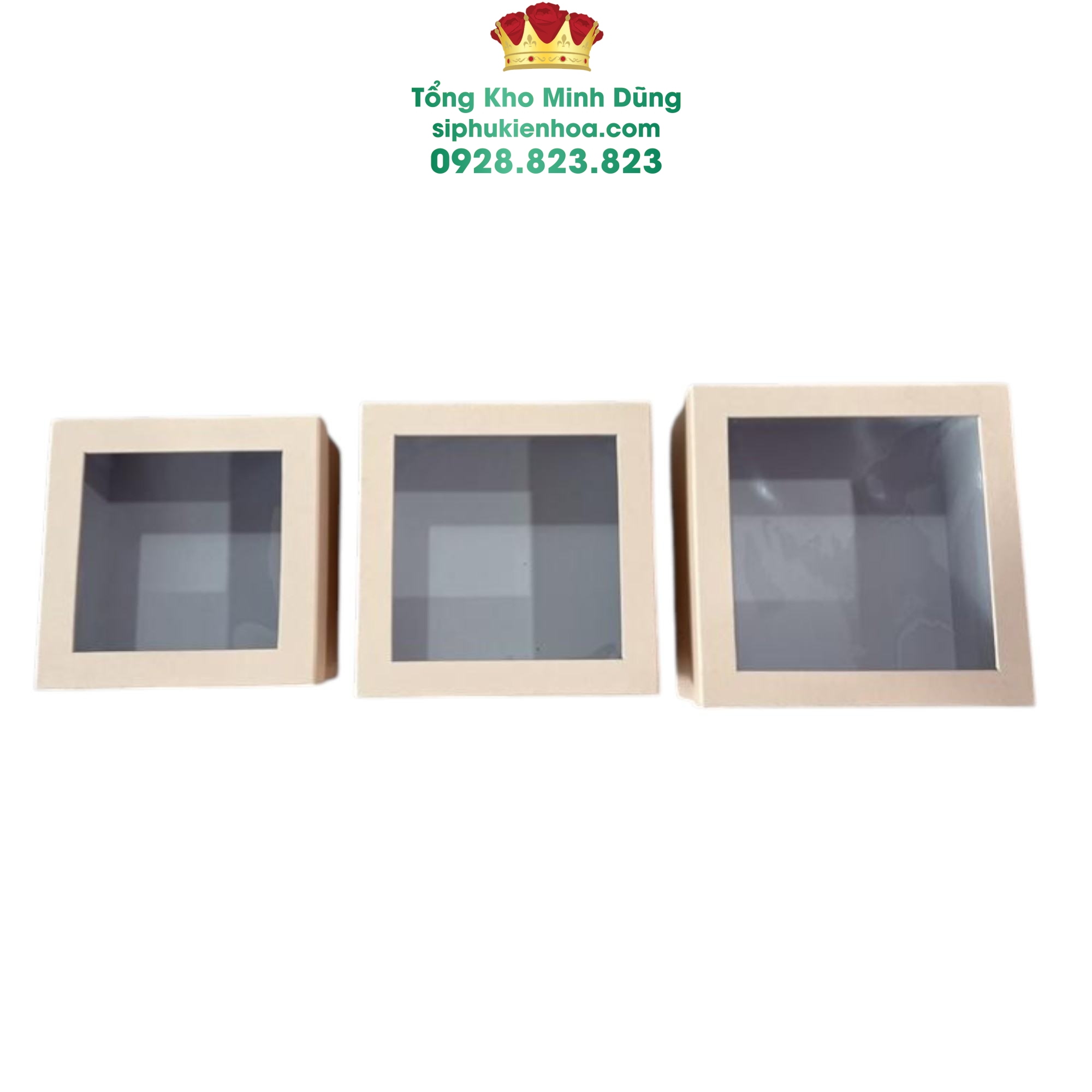 Set 3 Hộp Vuông Nắp Mika Cao Cấp - Sỉ Phụ Kiện Hoa Set 3 Hộp Vuông Nắp Mika Cao Cấp - Ảnh 2