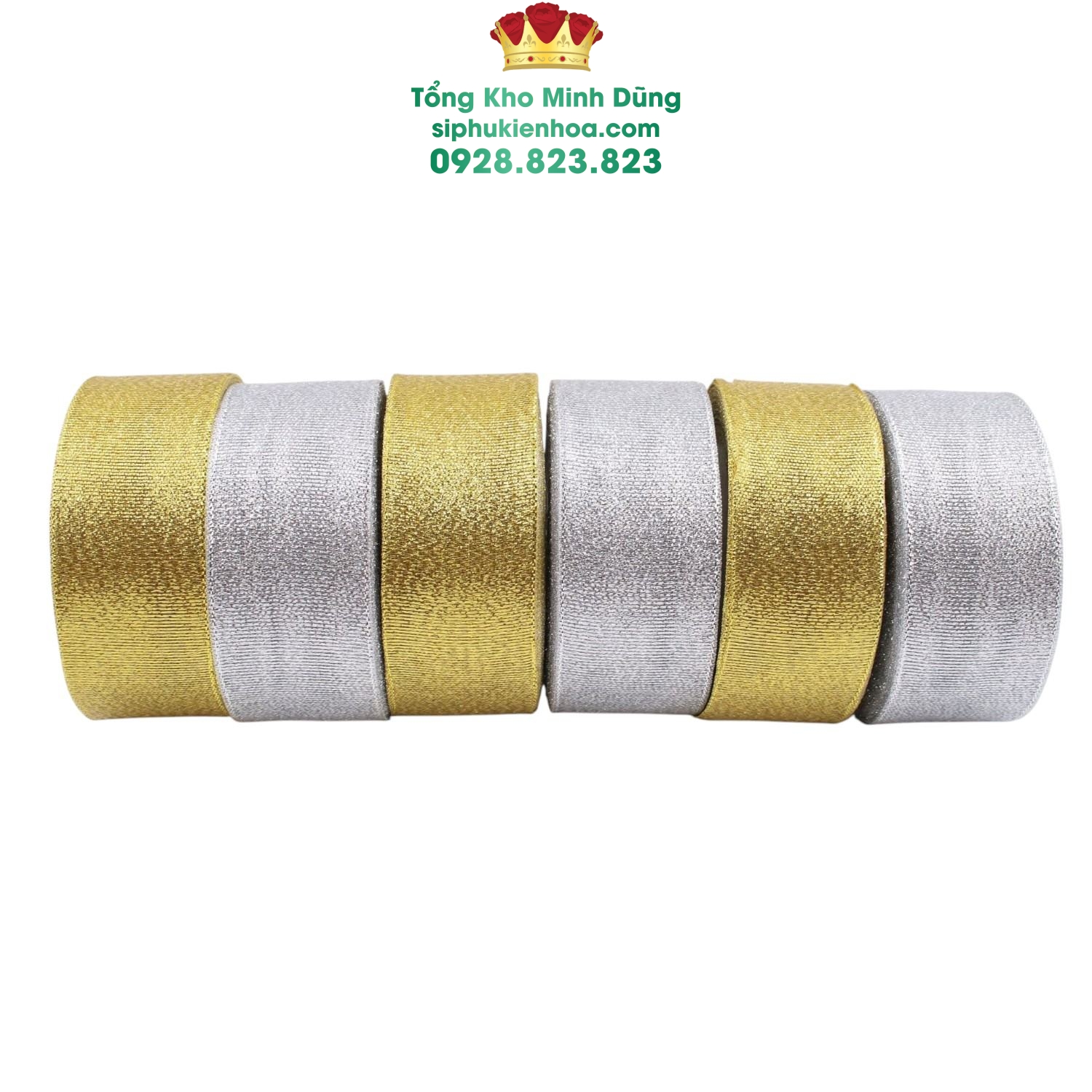 Ruy Băng Kim Tuyến 4Cm Cao Cấp - Sỉ Phụ Kiện Hoa Ruy Băng Kim Tuyến 4Cm Cao Cấp - Ảnh 3