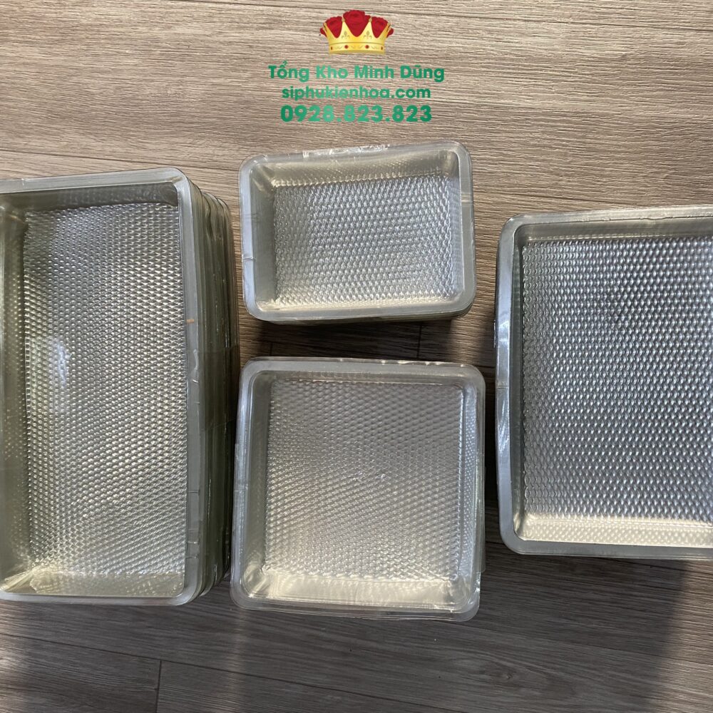 Khay Đựng Xốp Bằng Nhựa Cao Cấp (Set 100 Cái 2 Cục) - Ảnh 3
