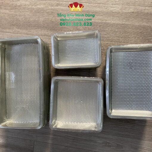 Khay Đựng Xốp Bằng Nhựa Cao Cấp (Set 100 Cái 2 Cục) - Ảnh 2