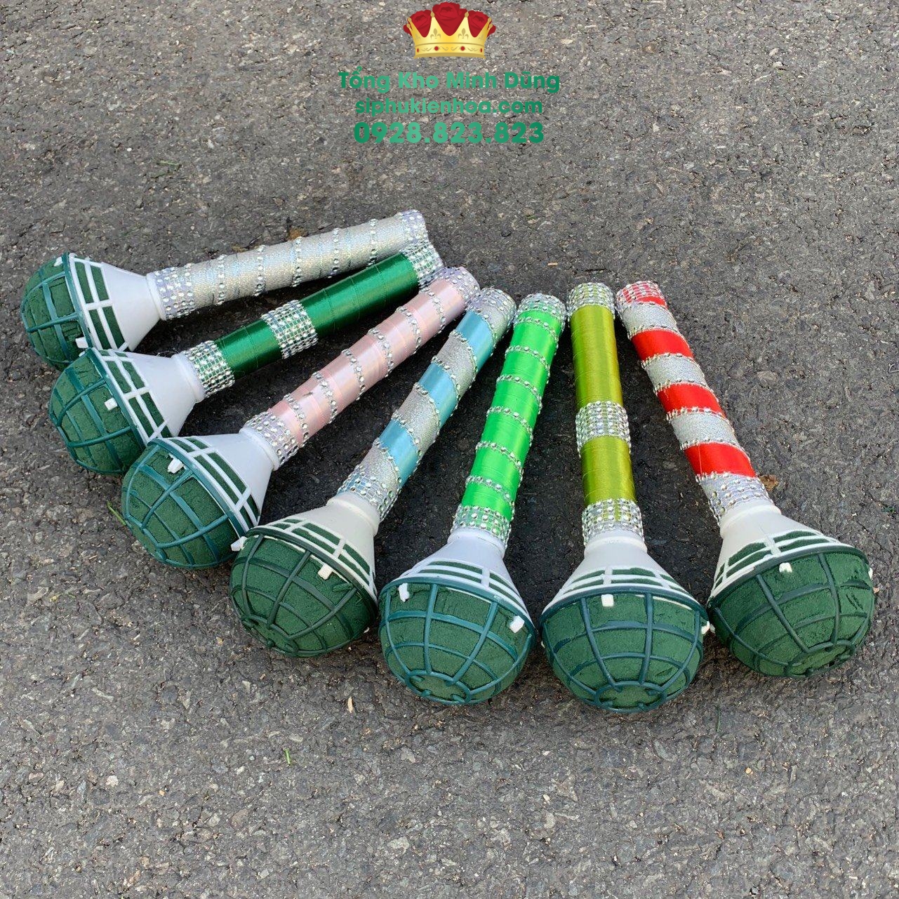 Tay Cầm Cô Dâu Trang Trí Cao Cấp (Set 6 Cái) - Sỉ Phụ Kiện Hoa Tay Cầm Cô Dâu Trang Trí Cao Cấp (Set 6 Cái)