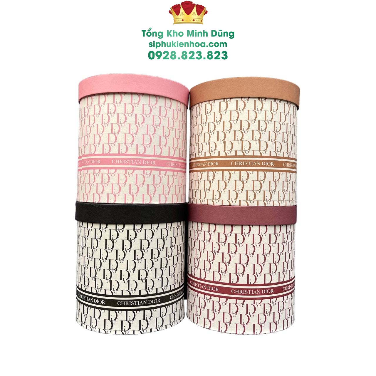 Set 3 Hộp Tròn Cắm Hoa Thương Hiệu Cao Cấp - Sỉ Phụ Kiện Hoa Set 3 Hộp Tròn Cắm Hoa Thương Hiệu Cao Cấp - Ảnh 2