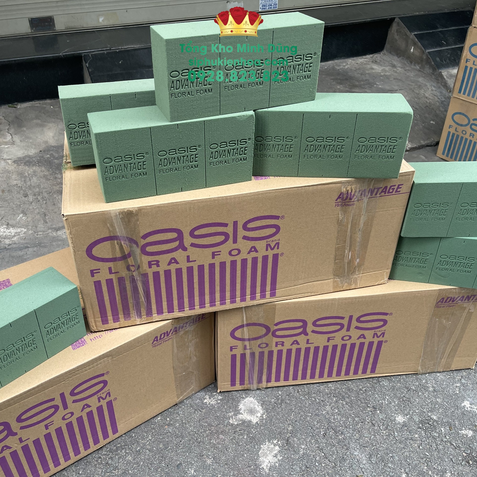 Thùng Xốp Tím Oasis Cao Cấp - Sỉ Phụ Kiện Hoa Thùng Xốp Tím Oasis Cao Cấp - Ảnh 2