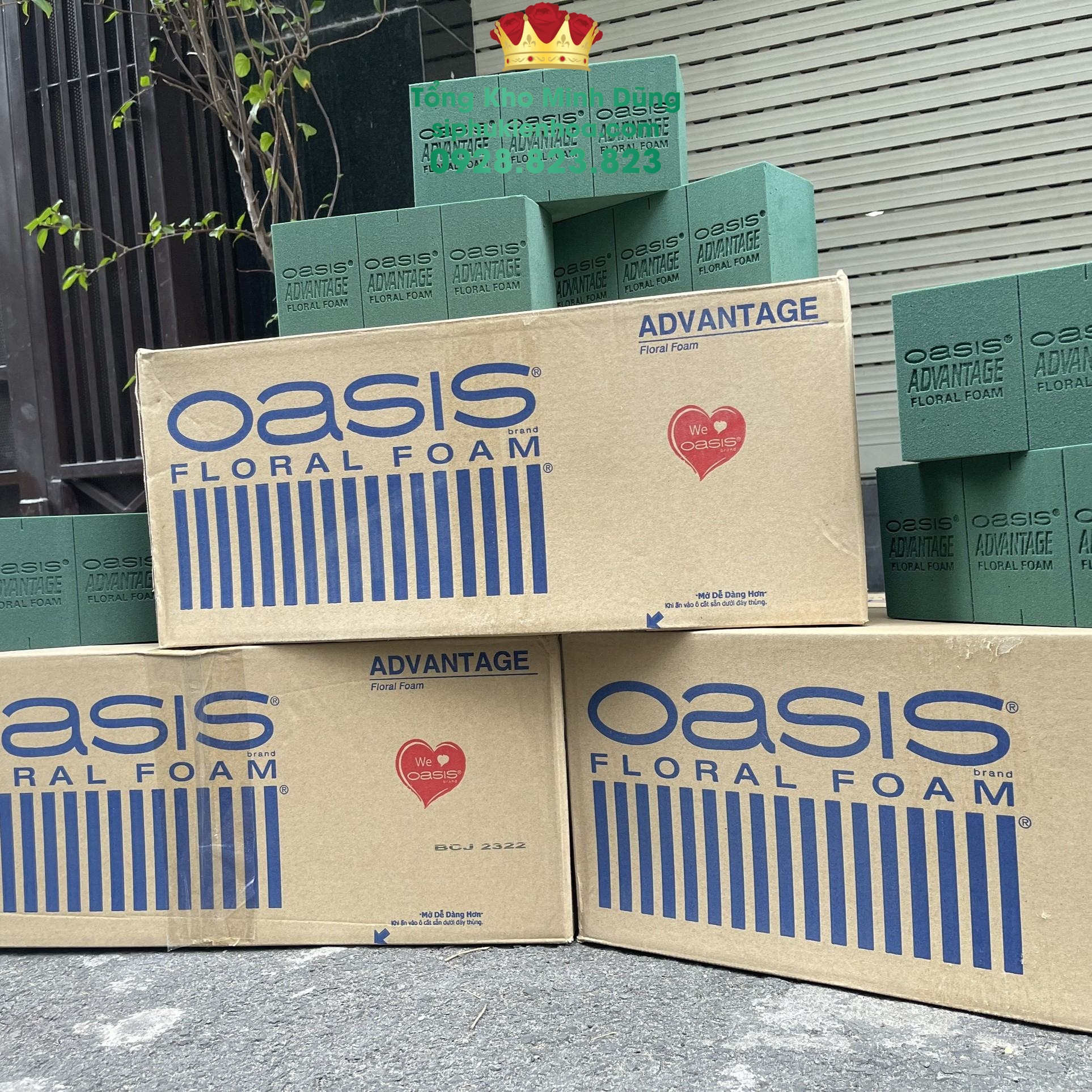 Thùng Xốp Malay Oasis Cao Cấp (Xốp Xanh Cao Cấp) - Sỉ Phụ Kiện Hoa Thùng Xốp Malay Oasis Cao Cấp (Xốp Xanh Cao Cấp) - Ảnh 2