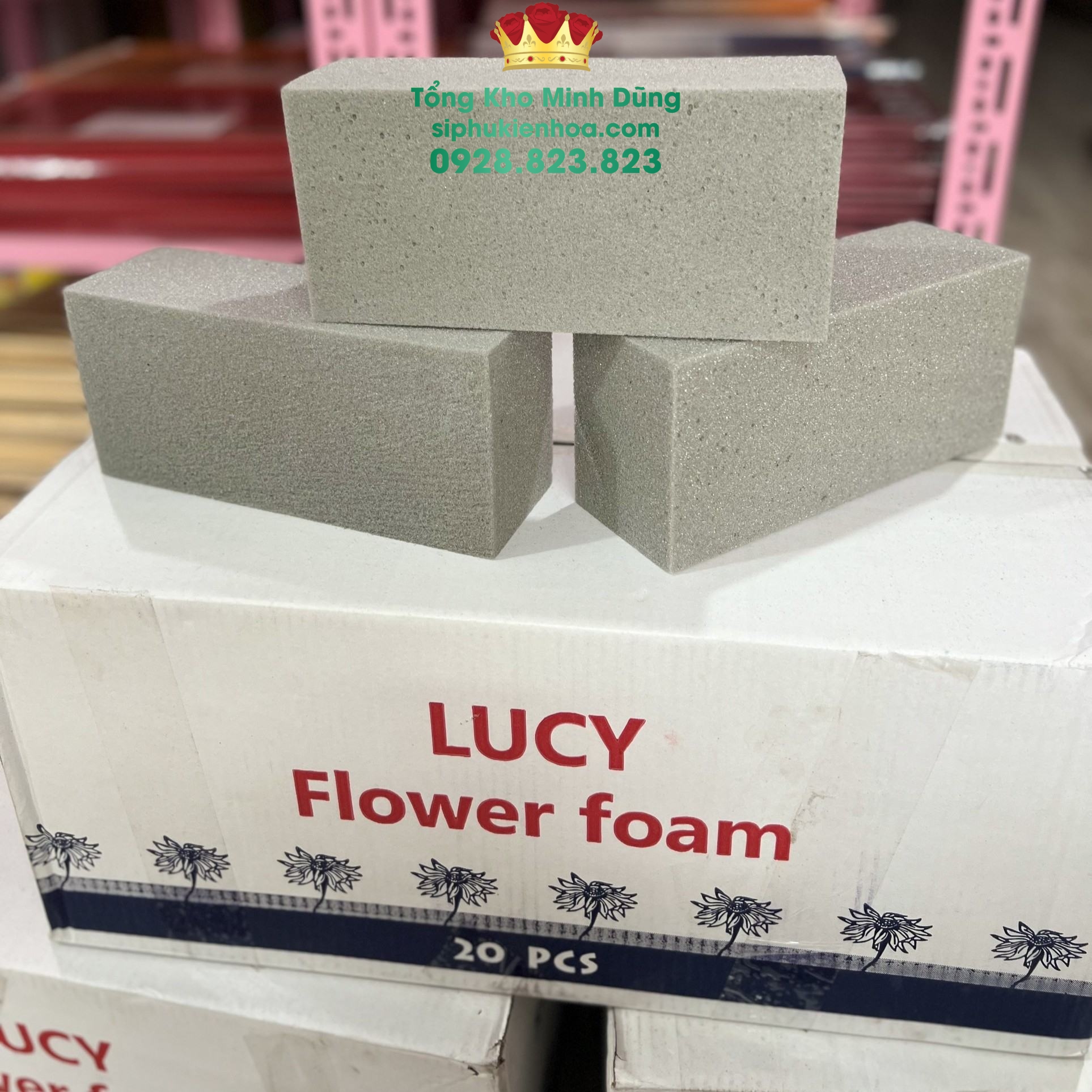 Xốp Khô Cao Cấp (Xốp Xám) - Sỉ Phụ Kiện Hoa Xốp Khô Cao Cấp (Xốp Xám)