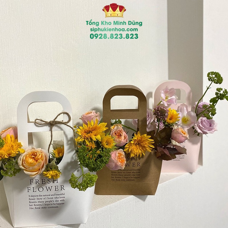 Giỏ Cắm Hoa Fresh Flower Cao Cấp - Sỉ Phụ Kiện Hoa Giỏ Cắm Hoa Fresh Flower Cao Cấp - Ảnh 3