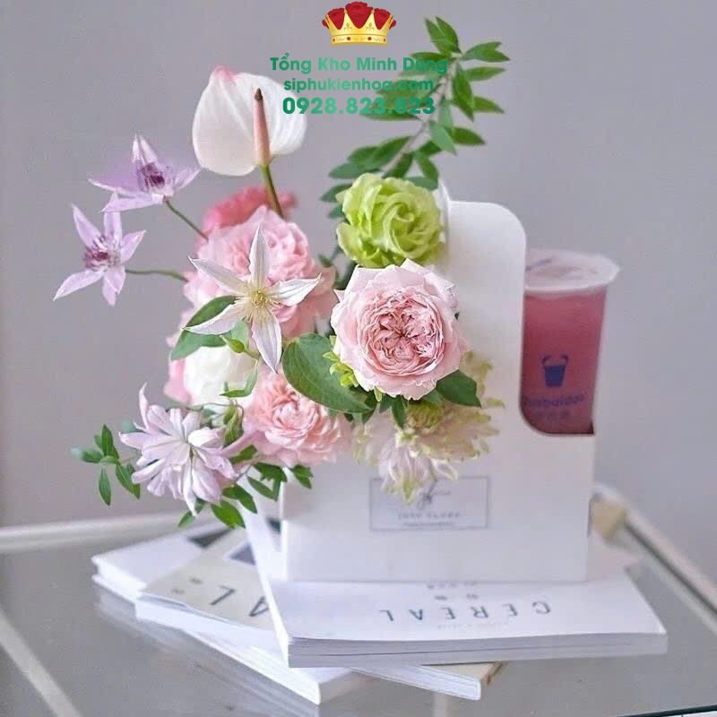 Túi Đựng Ly Nước 2 Ngăn Cao Cấp (22X17X8Cm) - Set 10 Cái - Sỉ Phụ Kiện Hoa Túi Đựng Ly Nước 2 Ngăn Cao Cấp (22X17X8Cm) - Set 10 Cái - Ảnh 3