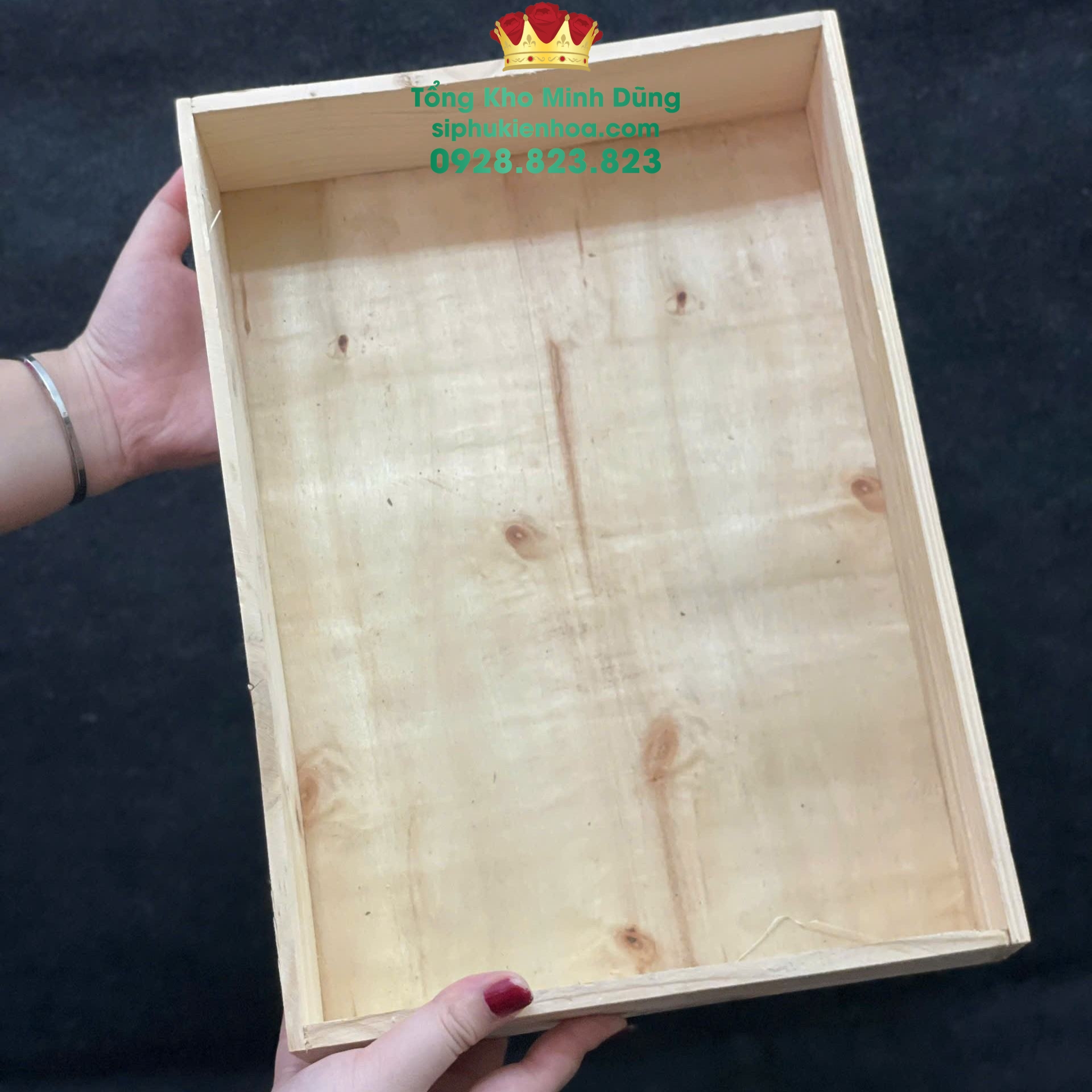 Khay Gỗ Trơn - Set 10 cái - Sỉ Phụ Kiện Hoa Khay Gỗ Trơn - Set 10 cái