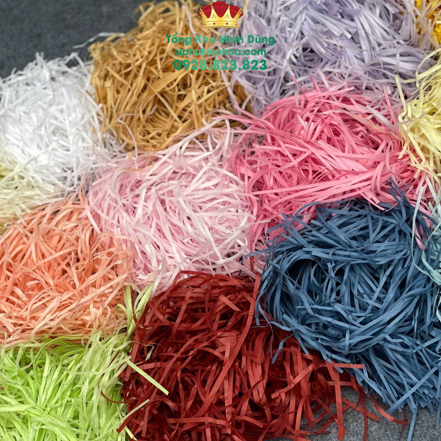 Rơm Trang Trí Giỏ Quà (1kg) - Sỉ Phụ Kiện Hoa Rơm Trang Trí Giỏ Quà (1kg) - Ảnh 2