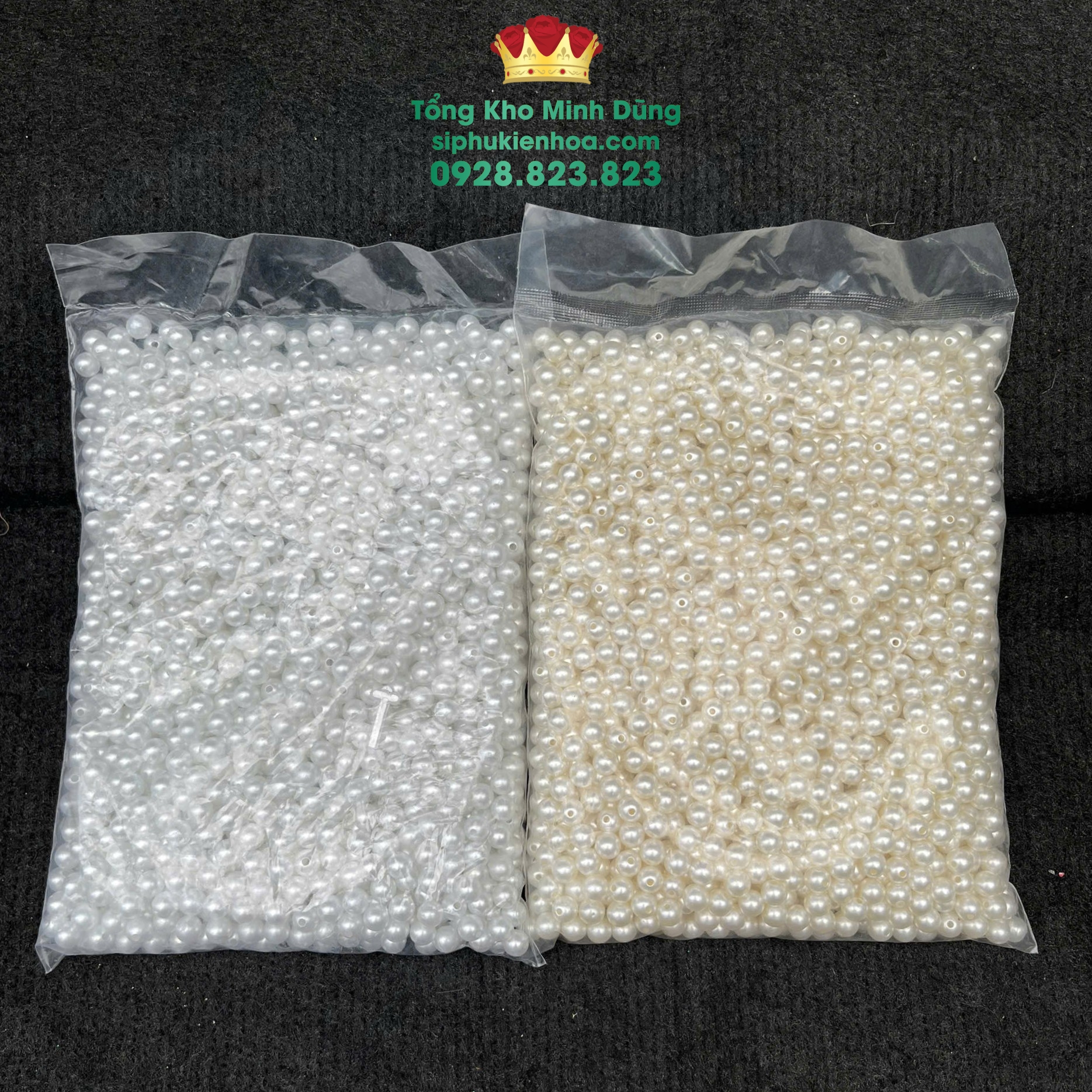 Hạt Ngọc Trai Rời Bịch Cao Cấp (0.5Kg) - Sỉ Phụ Kiện Hoa Hạt Ngọc Trai Rời Bịch Cao Cấp (0.5Kg) - Ảnh 2