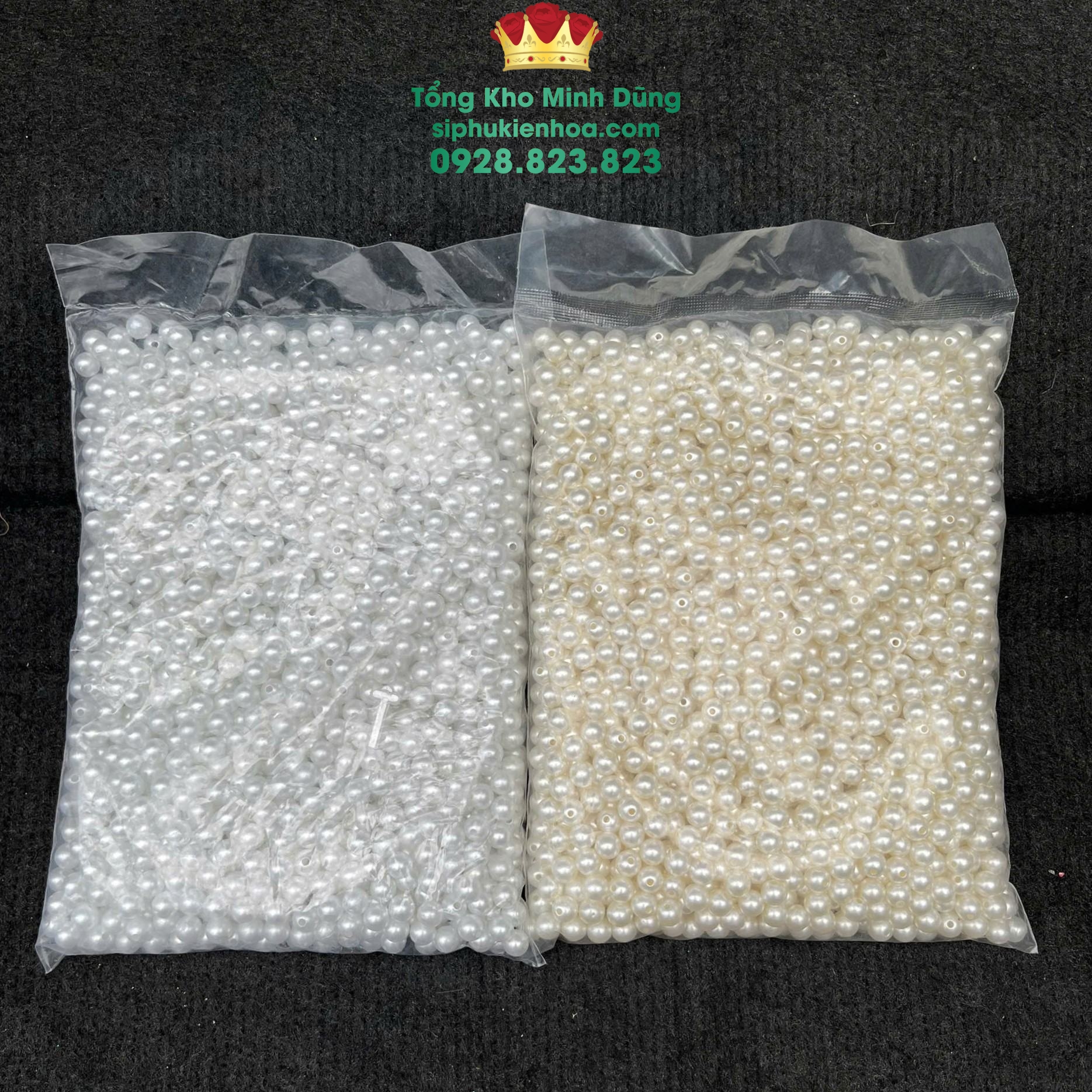 Hạt Ngọc Trai Rời Bịch Cao Cấp (0.5Kg) - Sỉ Phụ Kiện Hoa Hạt Ngọc Trai Rời Bịch Cao Cấp (0.5Kg) - Ảnh 2