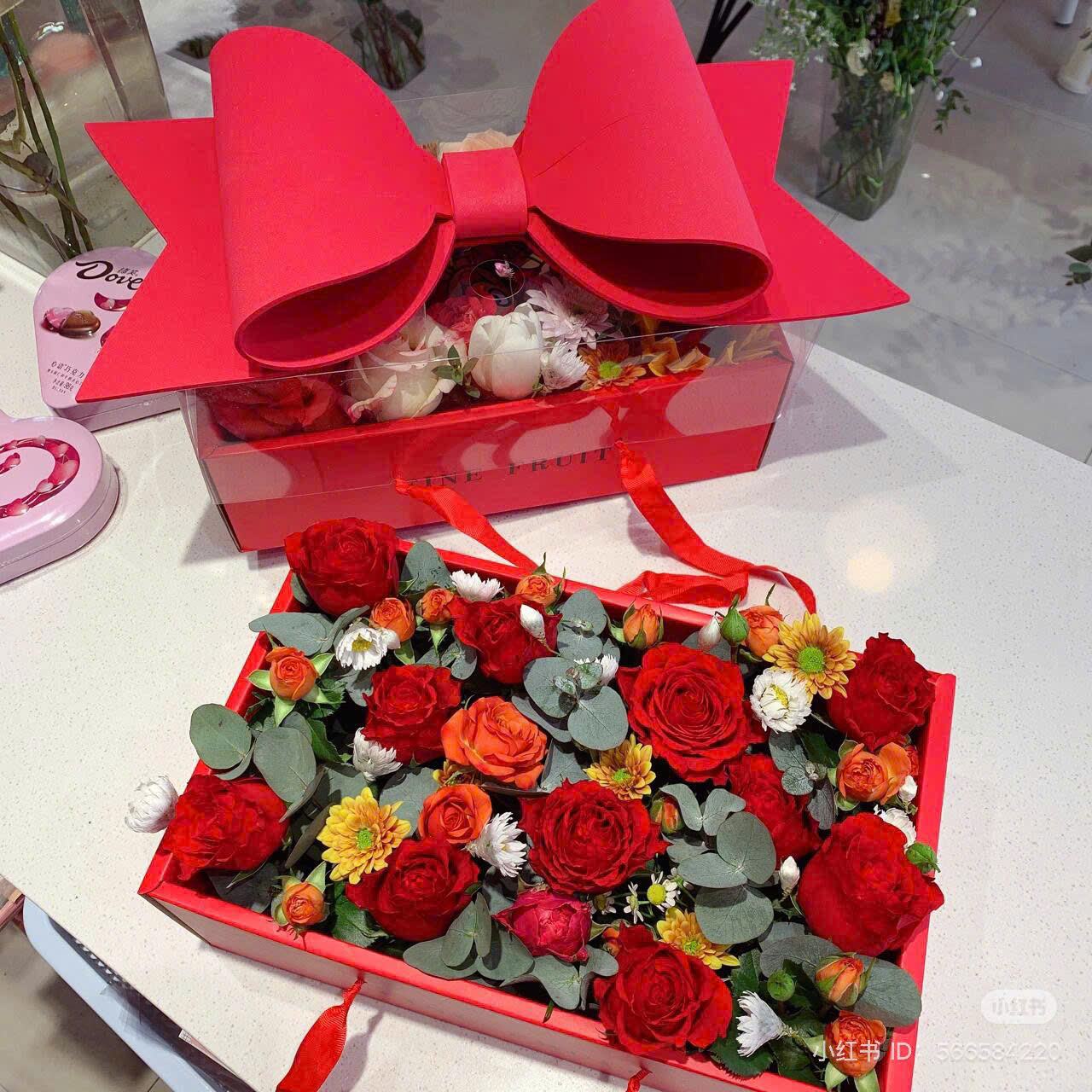 Hộp Mika Nắp Nơ Xốp Cao Cấp (Set 5C) - Sỉ Phụ Kiện Hoa Hộp Mika Nắp Nơ Xốp Cao Cấp (Set 5C) - Ảnh 2