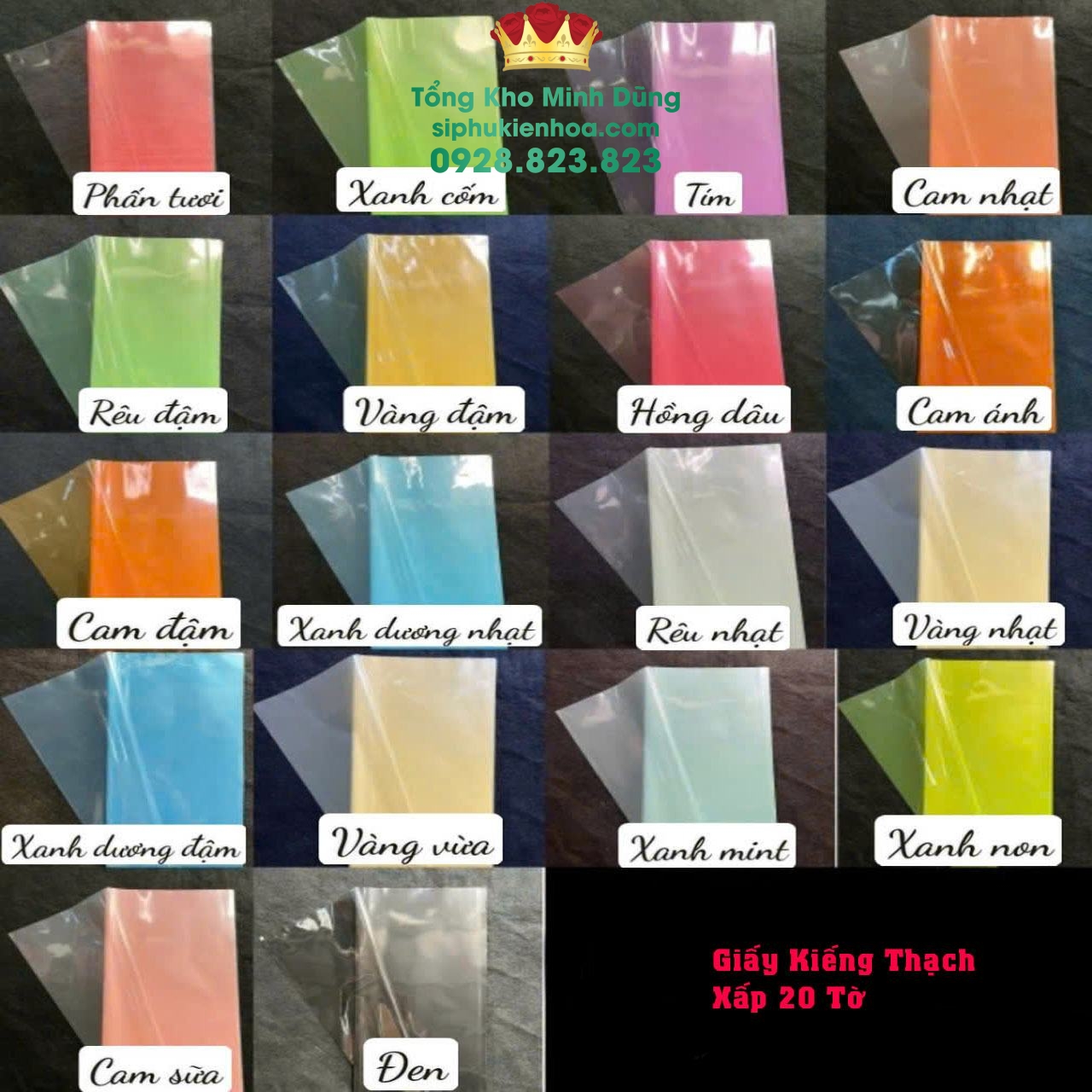 Giấy Kiếng Thạch Cao Cấp - Sỉ Phụ Kiện Hoa Giấy Kiếng Thạch Cao Cấp - Ảnh 4