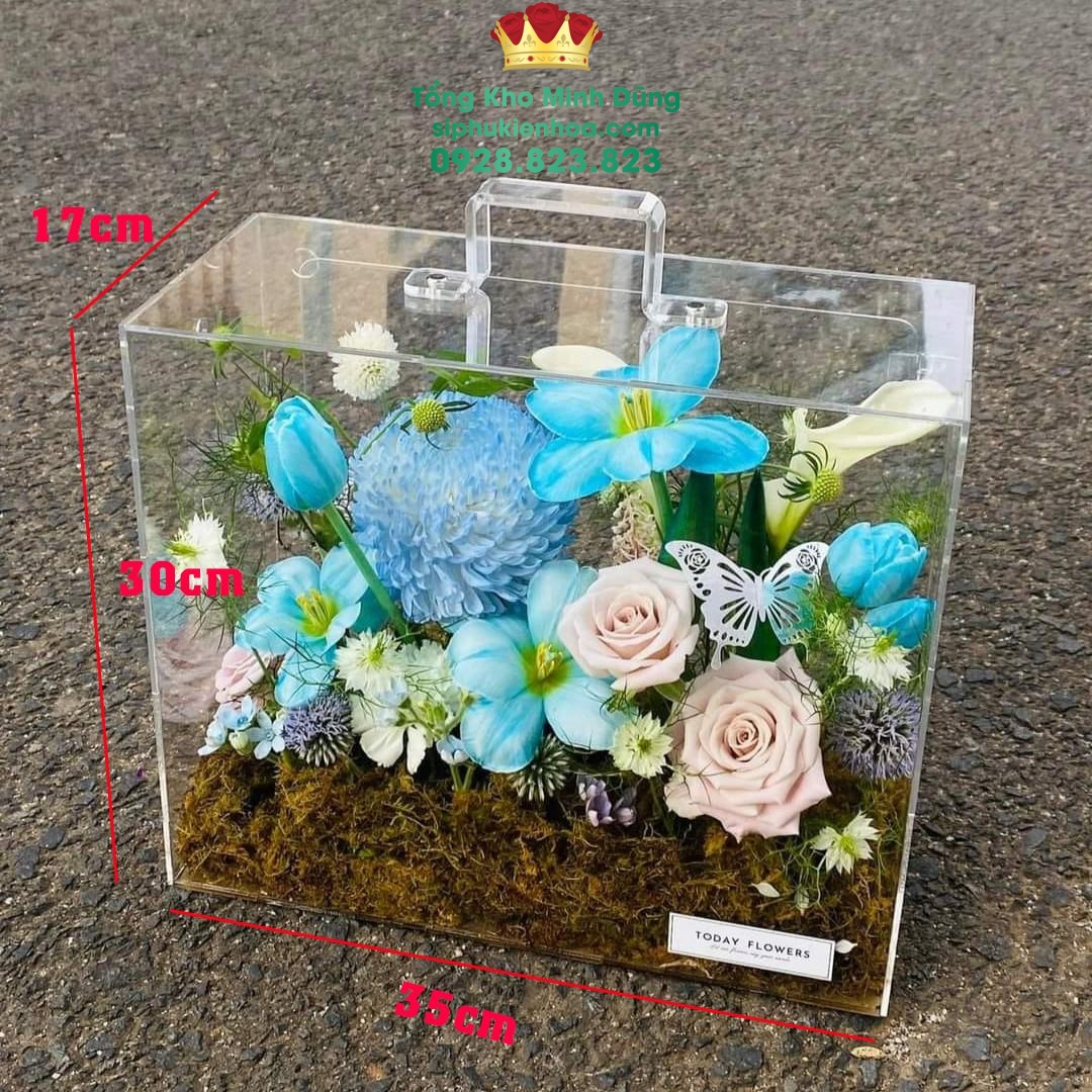 Hộp Mika Trong Cao Cấp - Sỉ Phụ Kiện Hoa Hộp Mika Trong Cao Cấp
