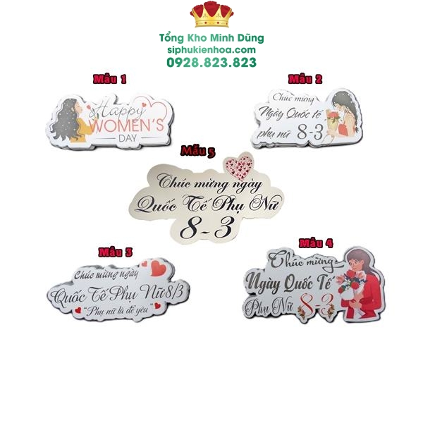 Baner Chúc Mừng 8/3 Cao Cấp - Sỉ Phụ Kiện Hoa Baner Chúc Mừng 8/3 Cao Cấp