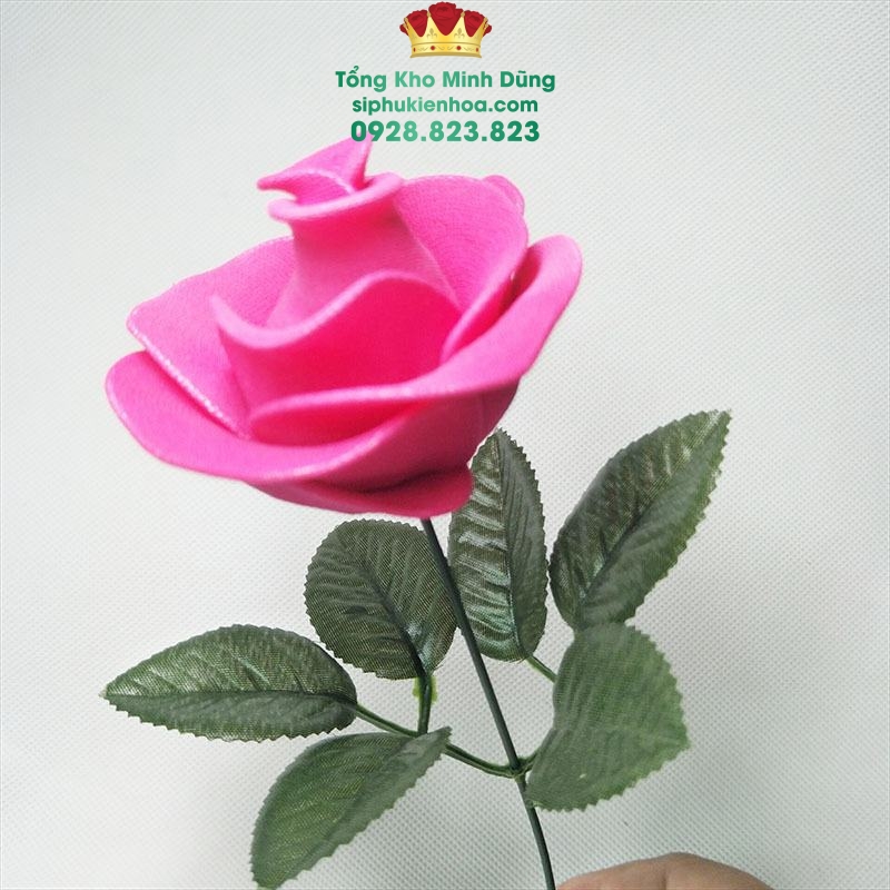 Lá Hồng Giả Cắm Hoa Cao Cấp 1 (Nửa Kg) - Sỉ Phụ Kiện Hoa Lá Hồng Giả Cắm Hoa Cao Cấp 1 (Nửa Kg) - Ảnh 2