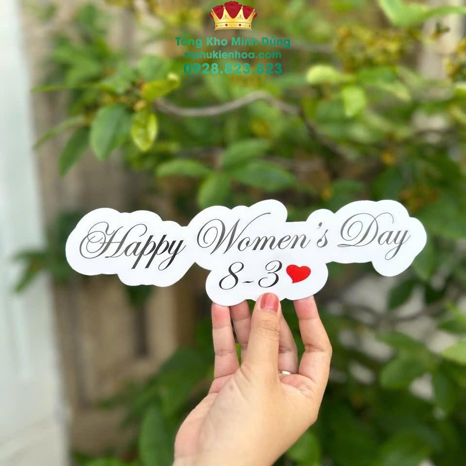 Baner Chúc Mừng 8/3 Cao Cấp - Sỉ Phụ Kiện Hoa Baner Chúc Mừng 8/3 Cao Cấp - Ảnh 2