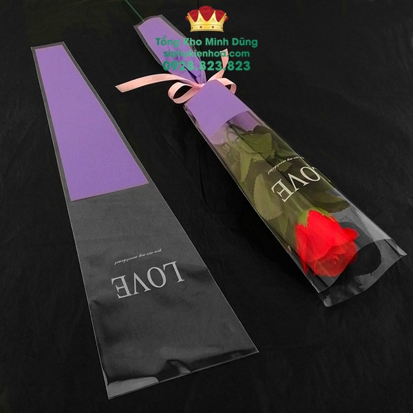 Túi Đựng Hoa 1 Bông Cao Cấp: Love - Sỉ Phụ Kiện Hoa Túi Đựng Hoa 1 Bông Cao Cấp: Love - Ảnh 2