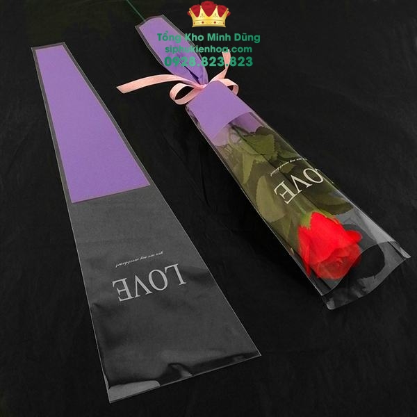 Túi Đựng Hoa 1 Bông Cao Cấp: Love - Sỉ Phụ Kiện Hoa Túi Đựng Hoa 1 Bông Cao Cấp: Love - Ảnh 2