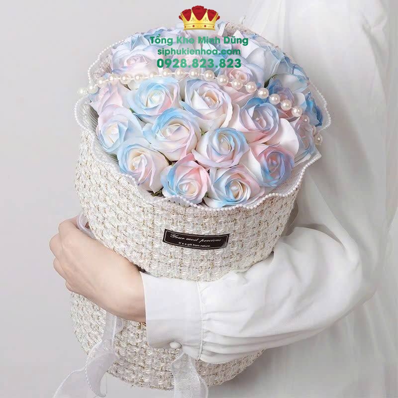 Hoa Sáp Loang Màu Cao Cấp - Sỉ Phụ Kiện Hoa Hoa Sáp Loang Màu Cao Cấp - Ảnh 2