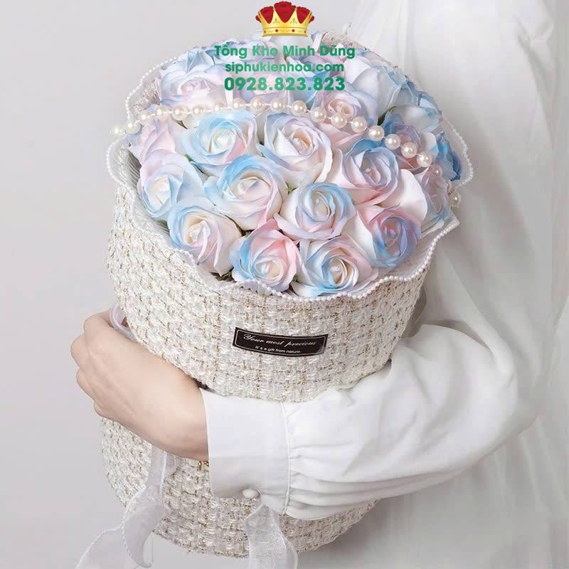 Hoa Sáp Loang Màu Cao Cấp - Sỉ Phụ Kiện Hoa Hoa Sáp Loang Màu Cao Cấp - Ảnh 2