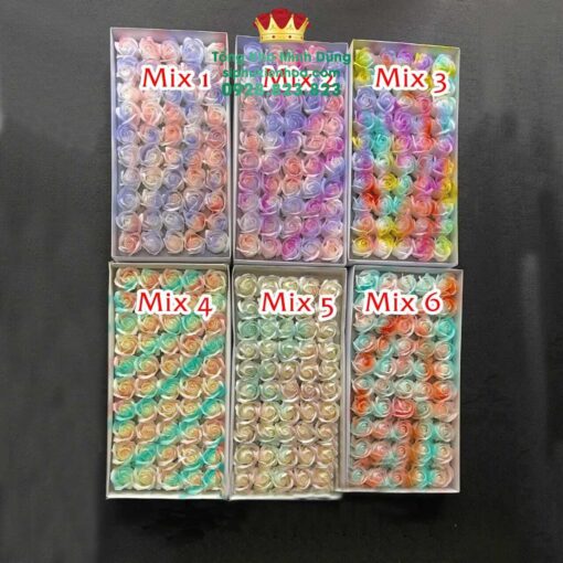 Hoa Sáp Mix Màu Cao Cấp