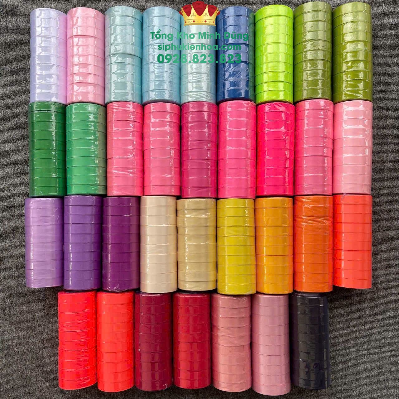 Ruy Băng Lụa Trơn 2Cm Cao Cấp - Sỉ Phụ Kiện Hoa Ruy Băng Lụa Trơn 2Cm Cao Cấp