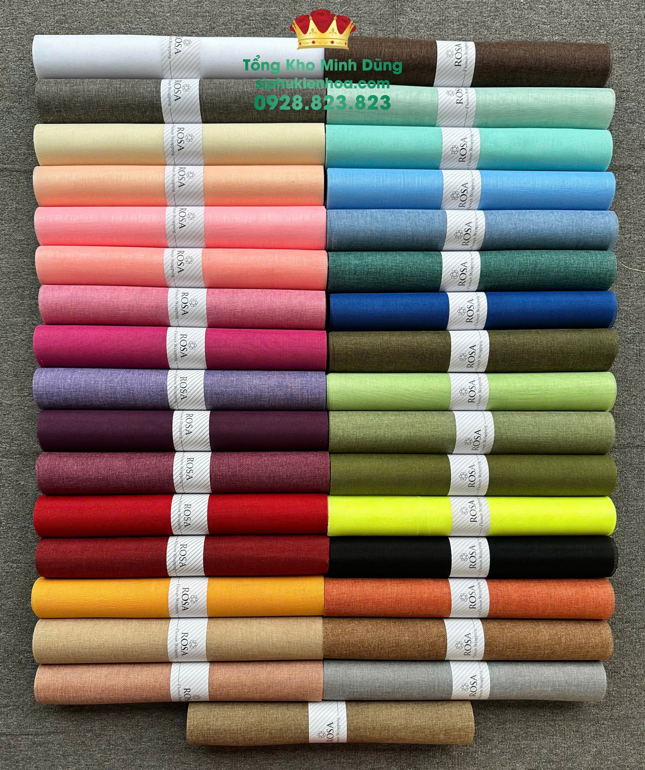 Bố Cuộn Không Viền Cao Cấp - Sỉ Phụ Kiện Hoa Bố Cuộn Không Viền Cao Cấp - Ảnh 4